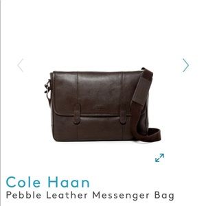 cole haan pebble leather messenger bag